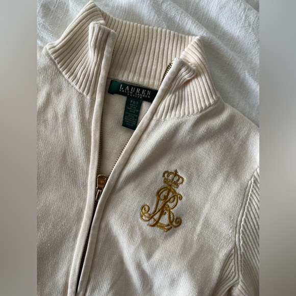 Ralph Lauren Crest Embroidered Sweater - Size Petite Small - Picture 5 of 6